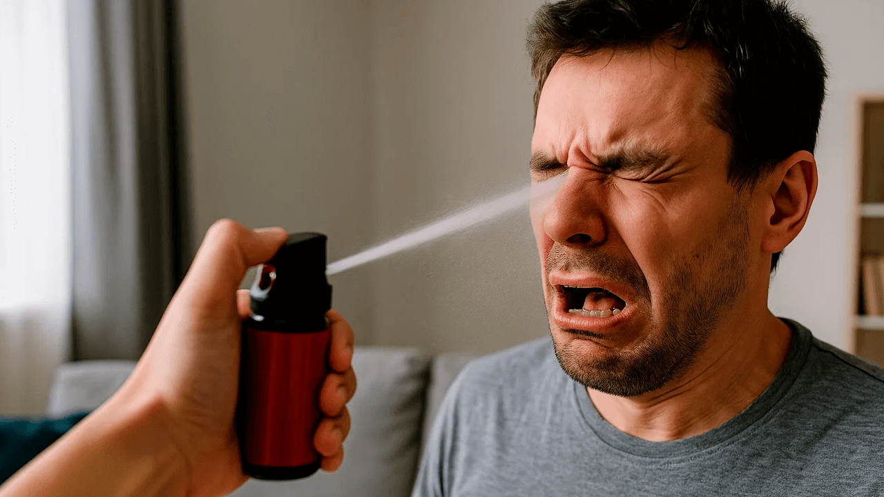 Перцовым баллончиком прыснули в лицо