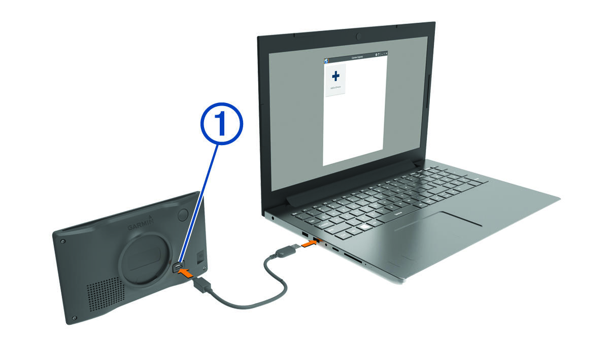 Интерфейс программы Garmin Express с подключенными часами