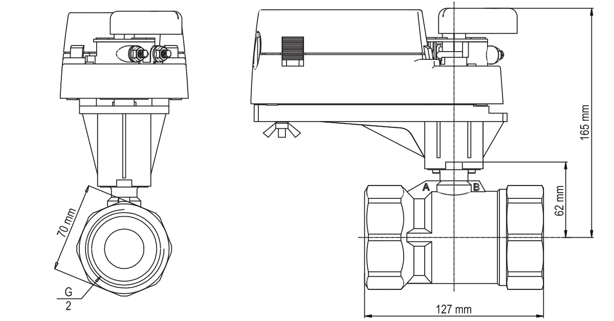 hoocon bv250 шаровый кран двухходовой размеры