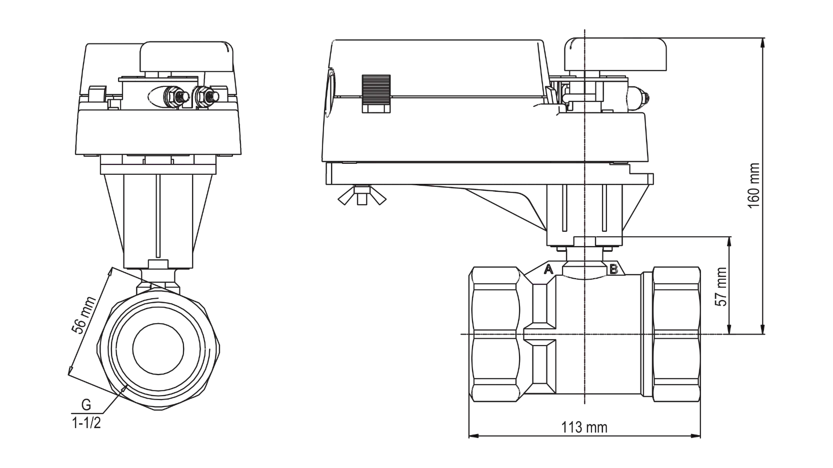 hoocon 8100-bv240 шаровый кран двухходовой размеры