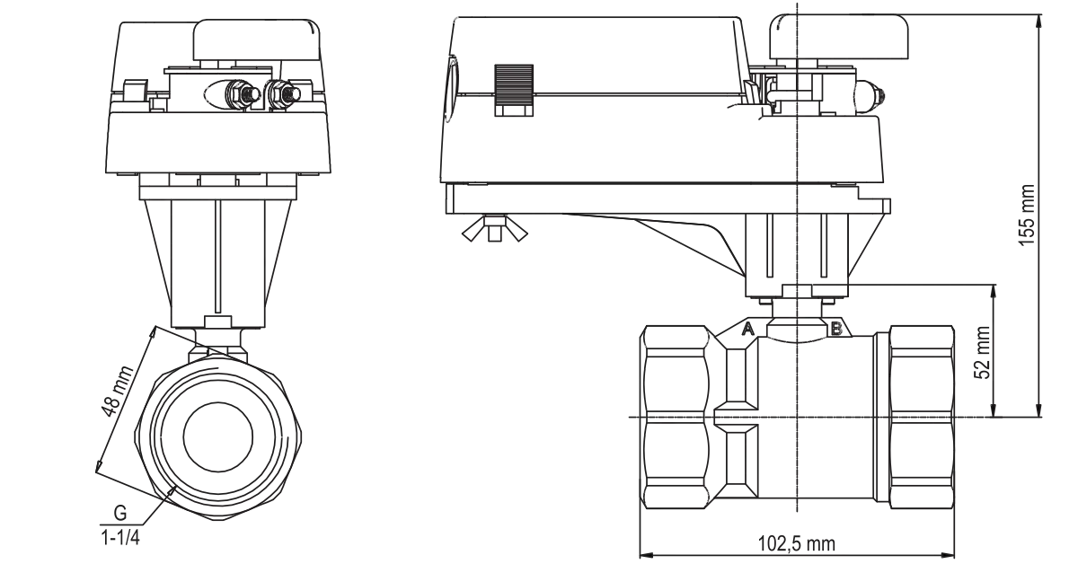 hoocon 8100-232 шаровый кран размеры