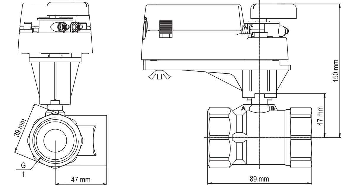 hoocon шаровый кран 8100-bv325 размеры