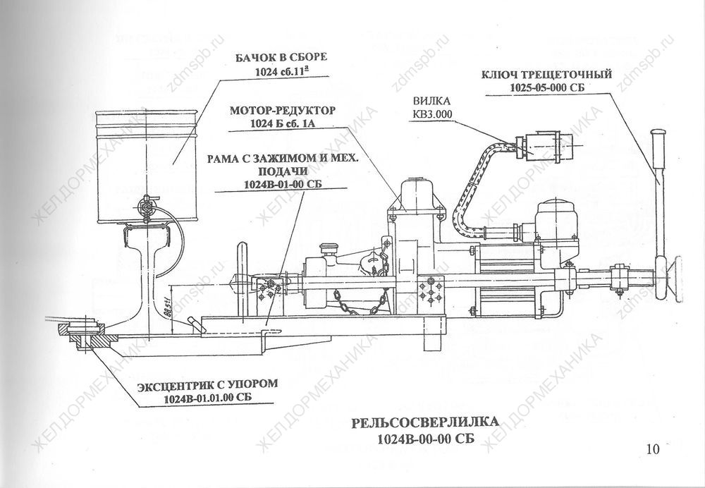 Стр. 10 Рельсосверлилка 1024В-00-00СБ