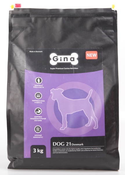Gina Dog-21 Denmark Корм для Собак с Умеренной Активностью