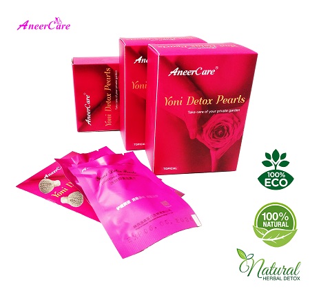 Фитотампоны китайские Yoni Detox Pearls от AneerCare, набор в 3х коробках (18 шт) 450x419.jpg