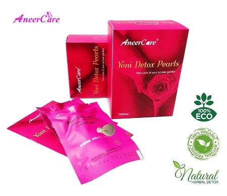 Фитотампоны китайские Yoni Detox Pearls от AneerCare, набор в 2х коробках (12 штук) 450x389.jpg