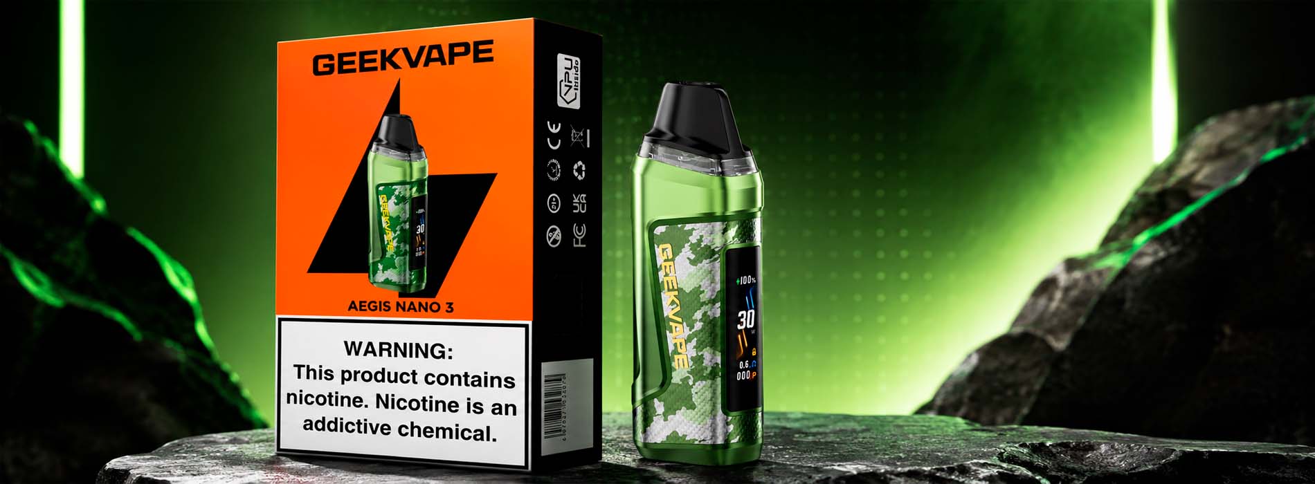 Geek Vape Aegis Nano 3 крупным планом Geek Vape Aegis Nano 3 крупным планом