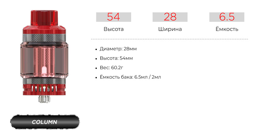 Атомайзер WISMEC Column