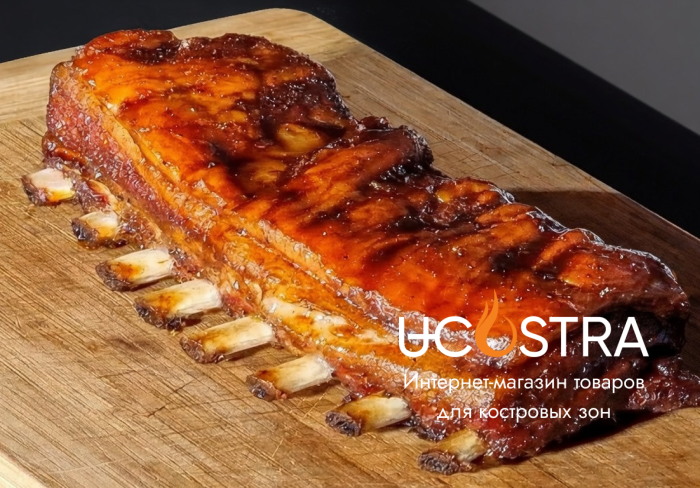 Классический рецепт свиных рёбер на гриле (метод 3-2-1)