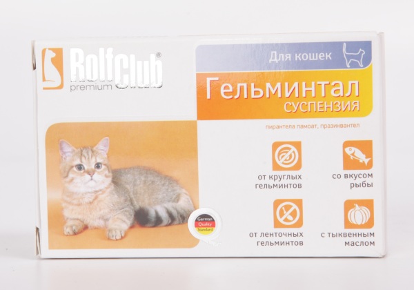 Rolf Club Гельминтал Антигельминтная Суспензия для Кошек