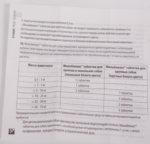 Мильбемакс Антигельминтик для Собак Крупных Пород