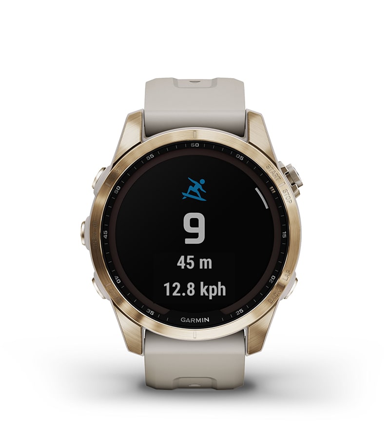 Умные часы Garmin Fenix 7S Sapphire Solar титановый кремово-золотой с светло-песочным силиконовым ремешком: ФУНКЦИИ ДЛЯ СЁРФИНГА
