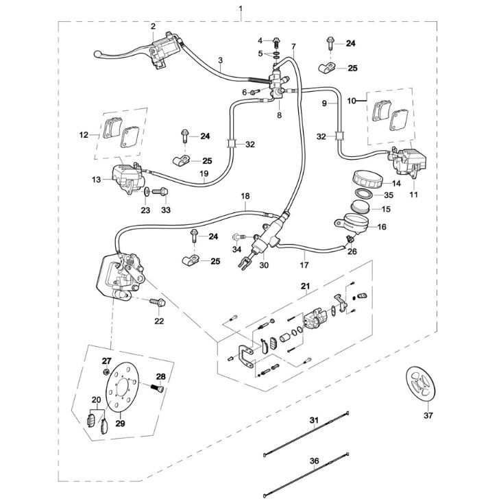 16. Система тормозная Striker700