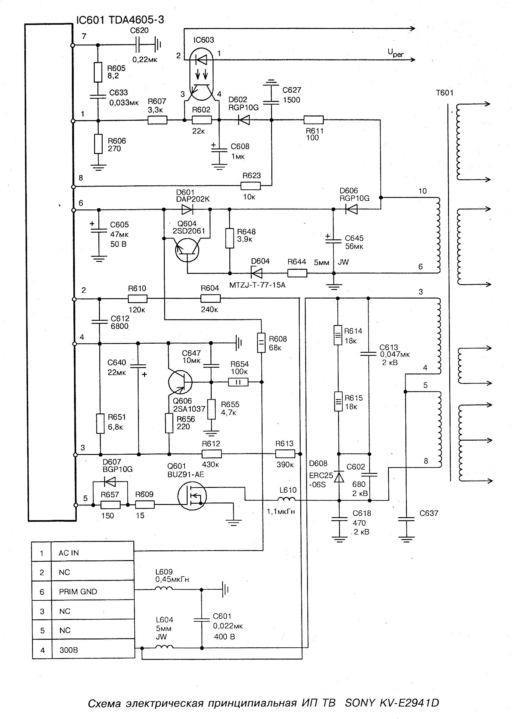 Sony kv m2100k схема