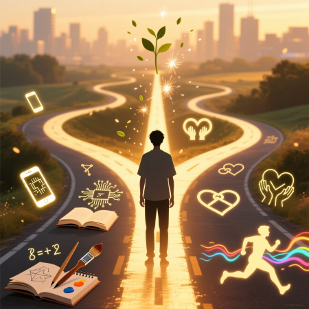 <img src="youth-2026-self-discovery-path.jpg" alt="Young person navigating life choices and discovering authentic self in 2026">