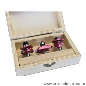 Новинка! Набор из 3 - х фрез для филёнок 44,8 x 12,7 / 32 x 18,65 / 32 x 20  S 8 в коробе PROCUT 409844P