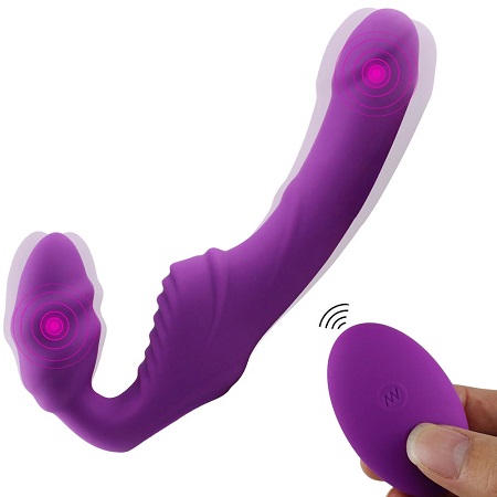 Безремневой G-spot Strapon HWOK, 2 мотора