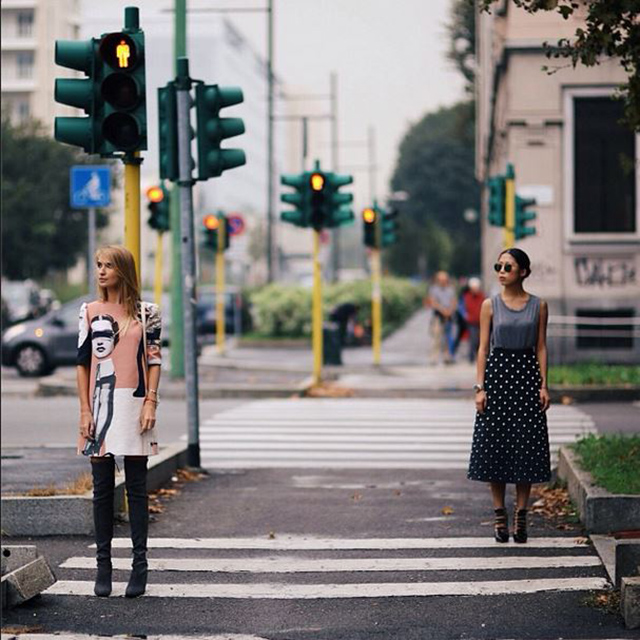 стилисты Оксана Oн @oksanaon и Мария Колосова @kyklamasha на Миланскoй неделе моды