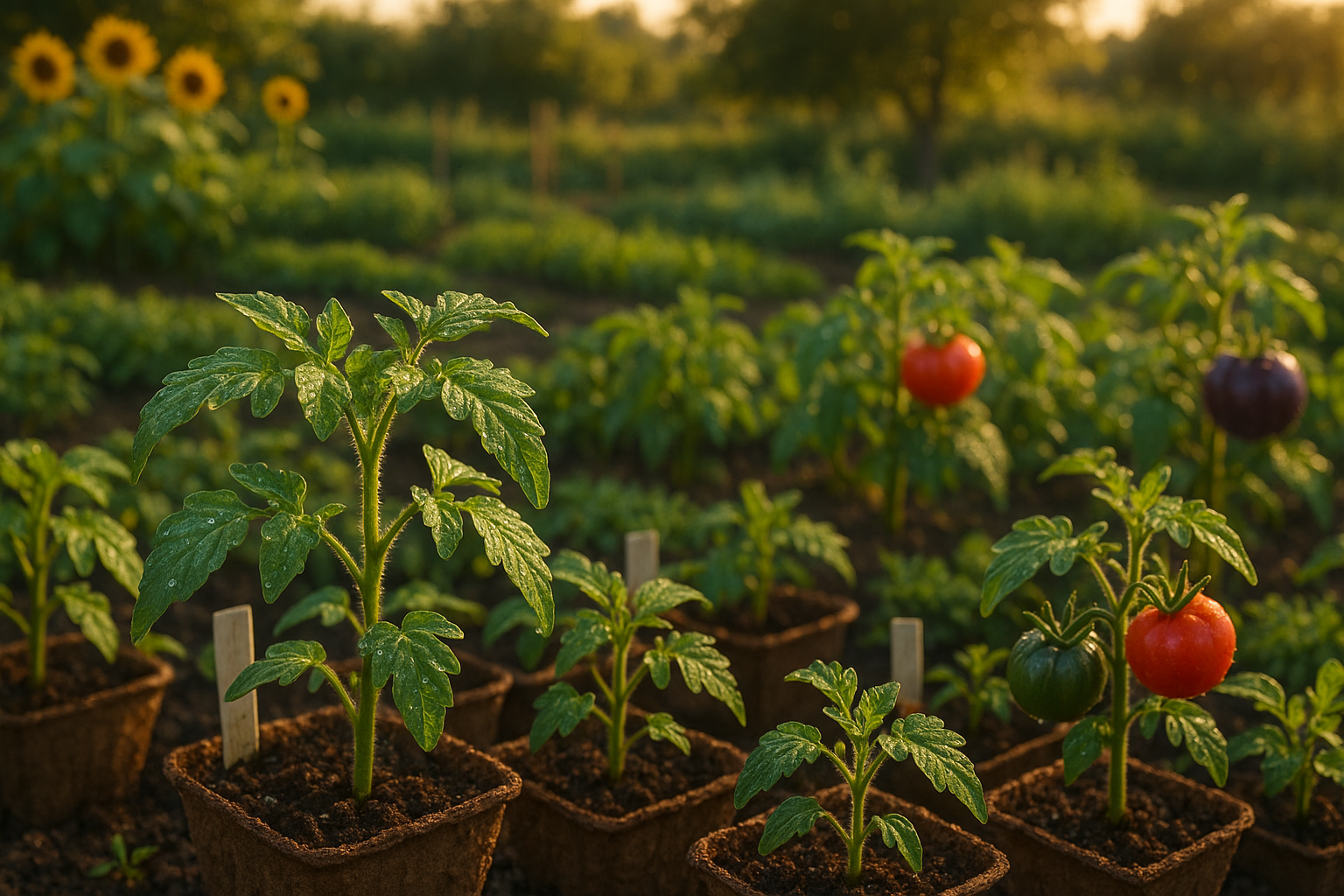 Здоровая рассада томатов, выращенная без пикировки с мощной корневой системой