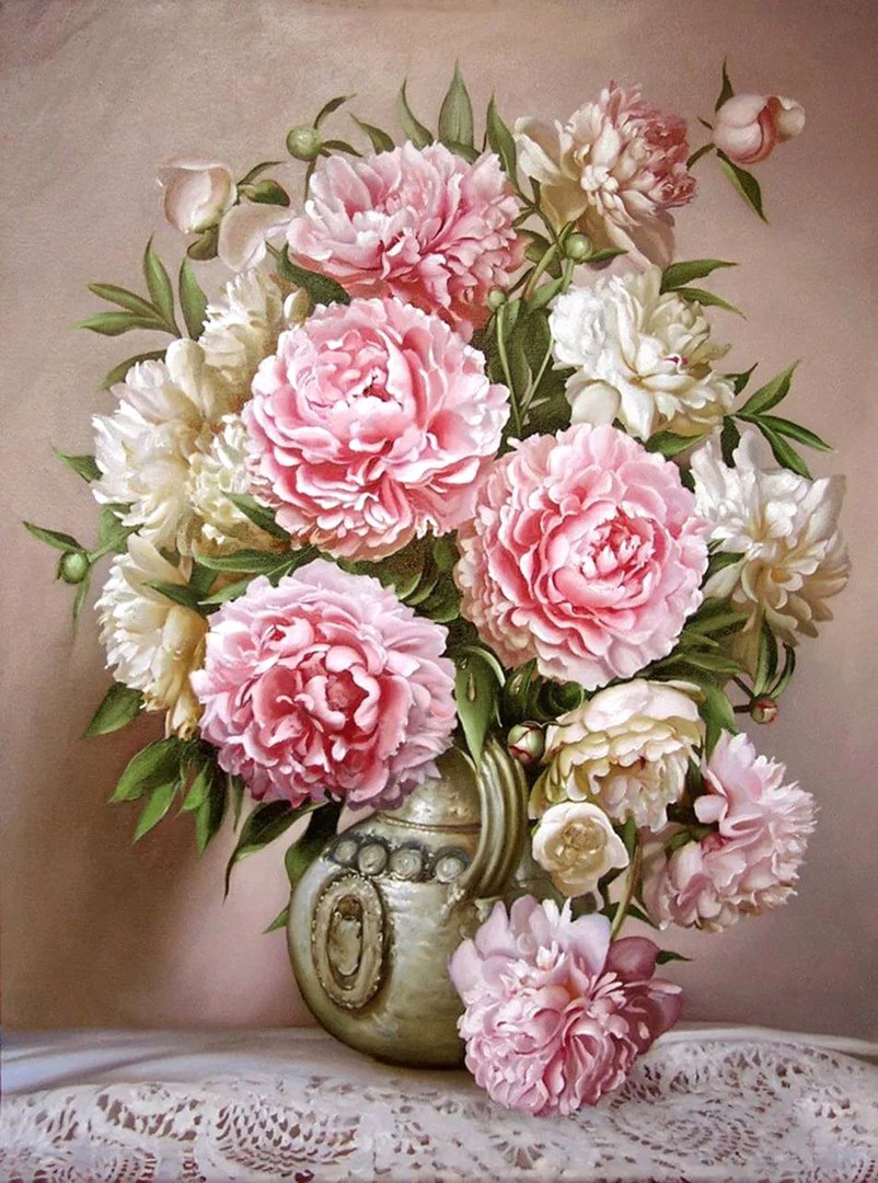 Открытка подарочная Поздравляю (розовые пионы) 7*14 см