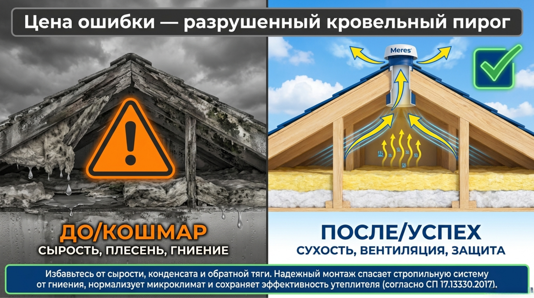 Отсутствие кровельной вентиляции в доме разрушает конструкции Инструменты и подготовка: запр Отсутствие кровельной вентиляции в доме разрушает конструкции