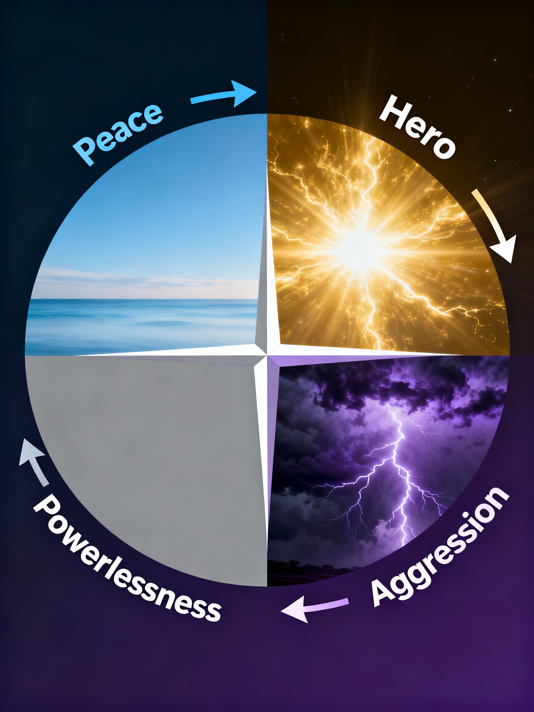 <img src="energy-compass-four-states-transformation.jpg" alt="Energy compass four states Hero Peace Aggression Powerlessness personal development transformation framework">
