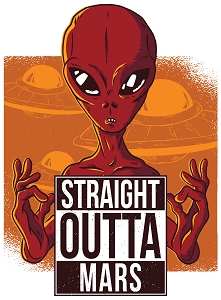 принт Straight outta Mars