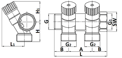 Габариты коллектора SMB 6851 343402