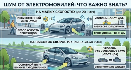 Шум от электромобилей