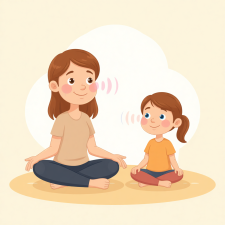 <img src="parent-child-mindfulness-activity.jpg" alt="Parent and child doing mindfulness exercise together for bonding">