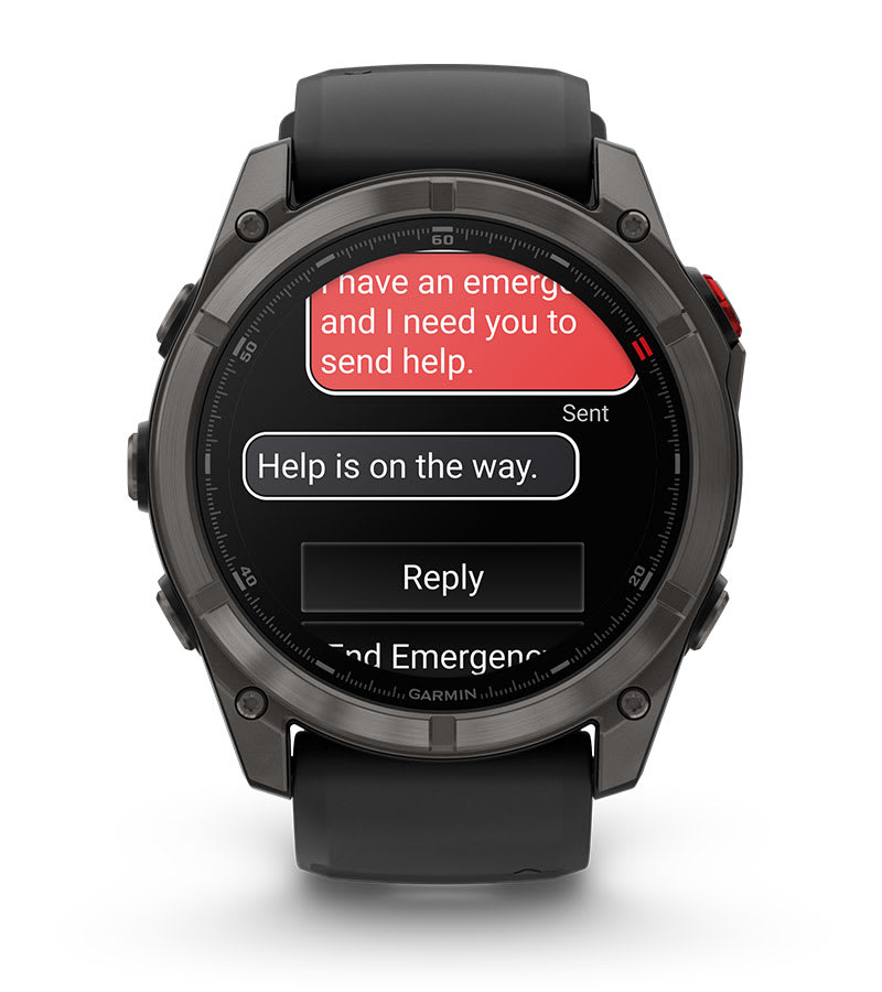 Умные часы Garmin Fenix 8 PRO, 51 мм, AMOLED, Sapphire, Carbon grey DLC titanium with Chestnut leather band: SOS И КООРДИНАЦИОННЫЙ ЦЕНТР GARMIN RESPONSE