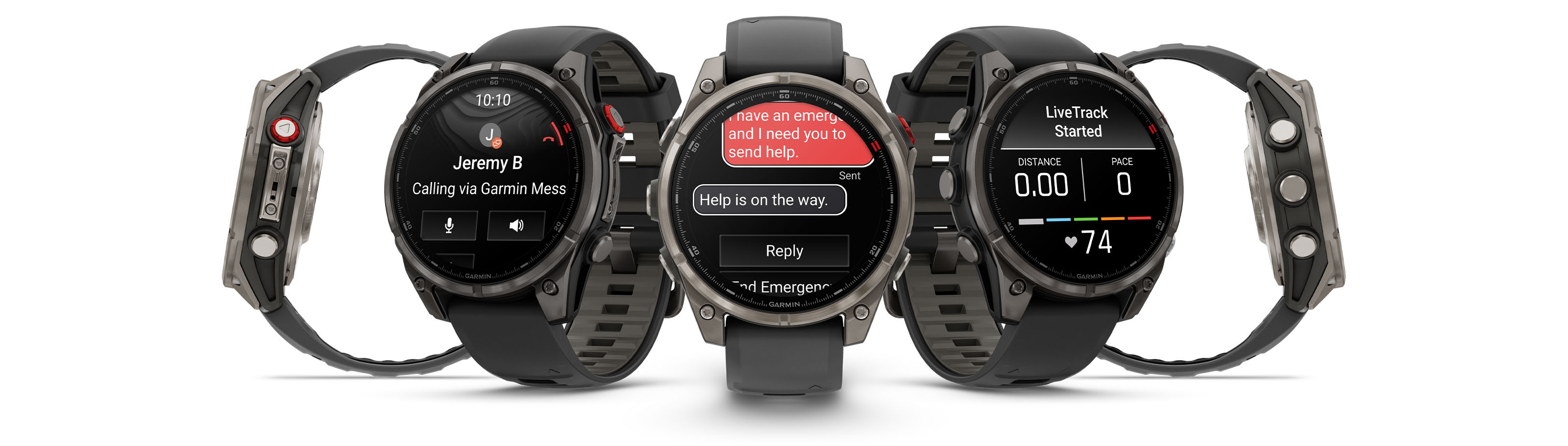 Умные часы Garmin Fenix 8 PRO, 47 мм, AMOLED, Sapphire, Carbon grey DLC titanium with Chestnut leather band: официальное изображение