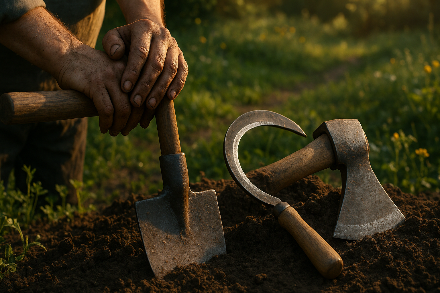 Мотыга - ручное сельскохозяйственное орудие с лопаткой на длинной рукоятке для рыхления и обработки почвы