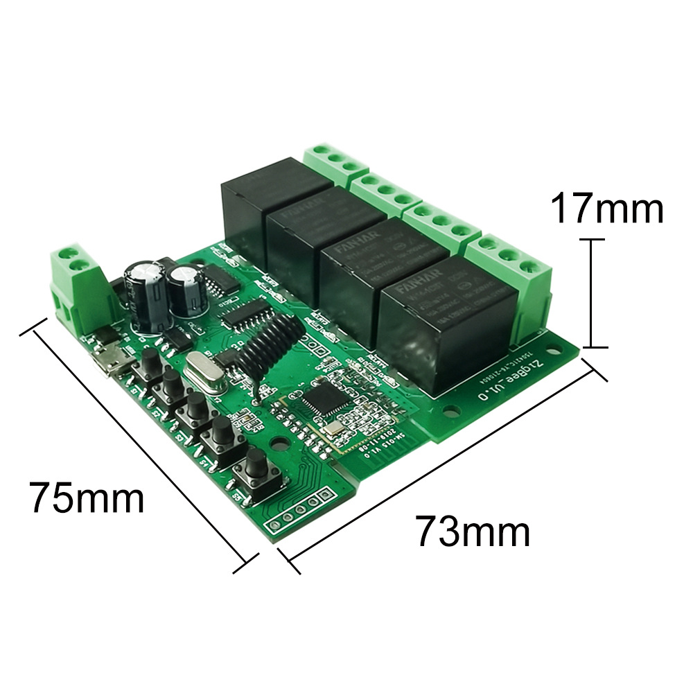 4-х канальное реле ZigBee RF (eWeLink)