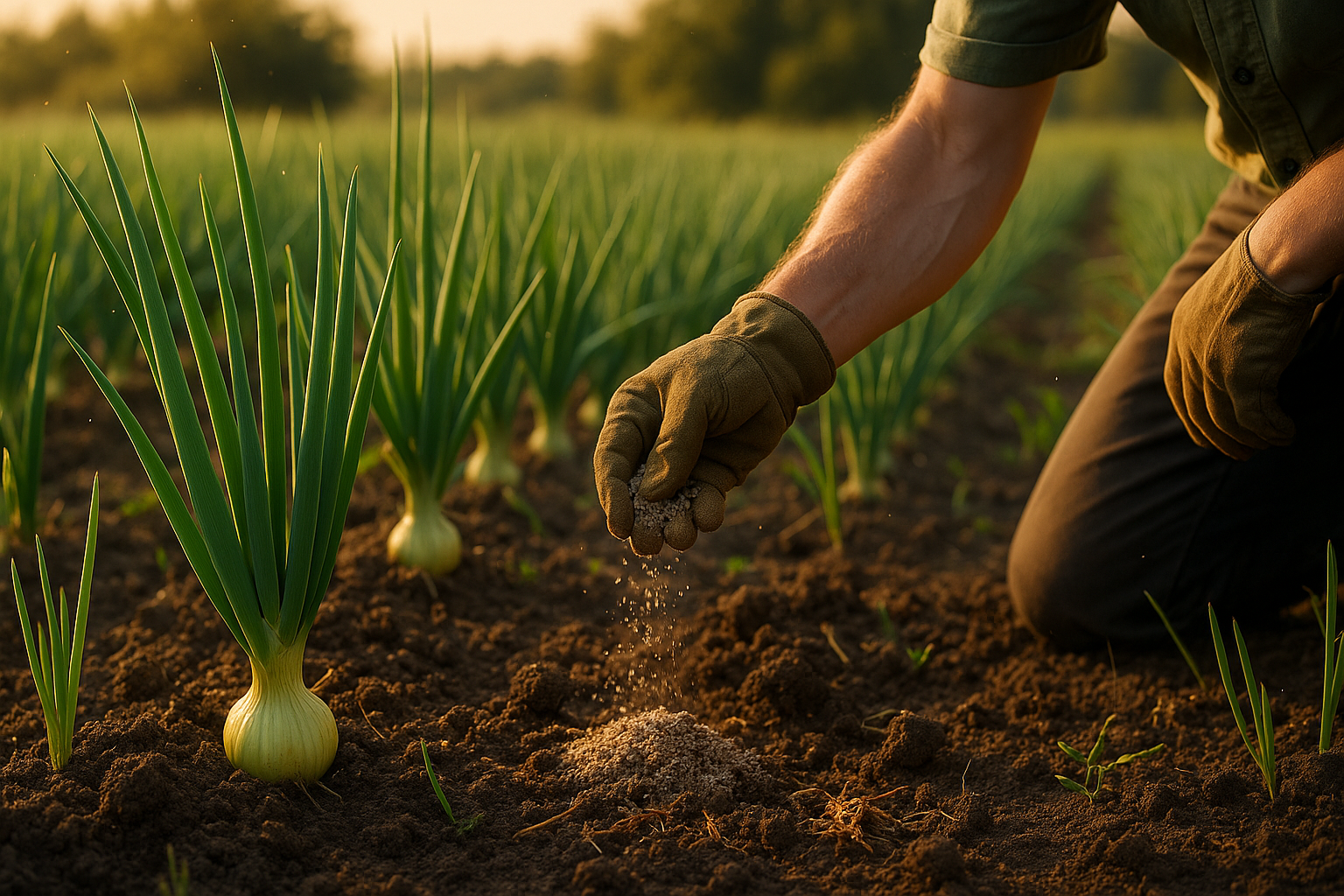 Подкормка лука удобрениями на разных этапах роста для богатого урожая