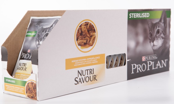 Pro Plan Nutrisavour Sterilised для Стерилизованных Кошек с Курицей