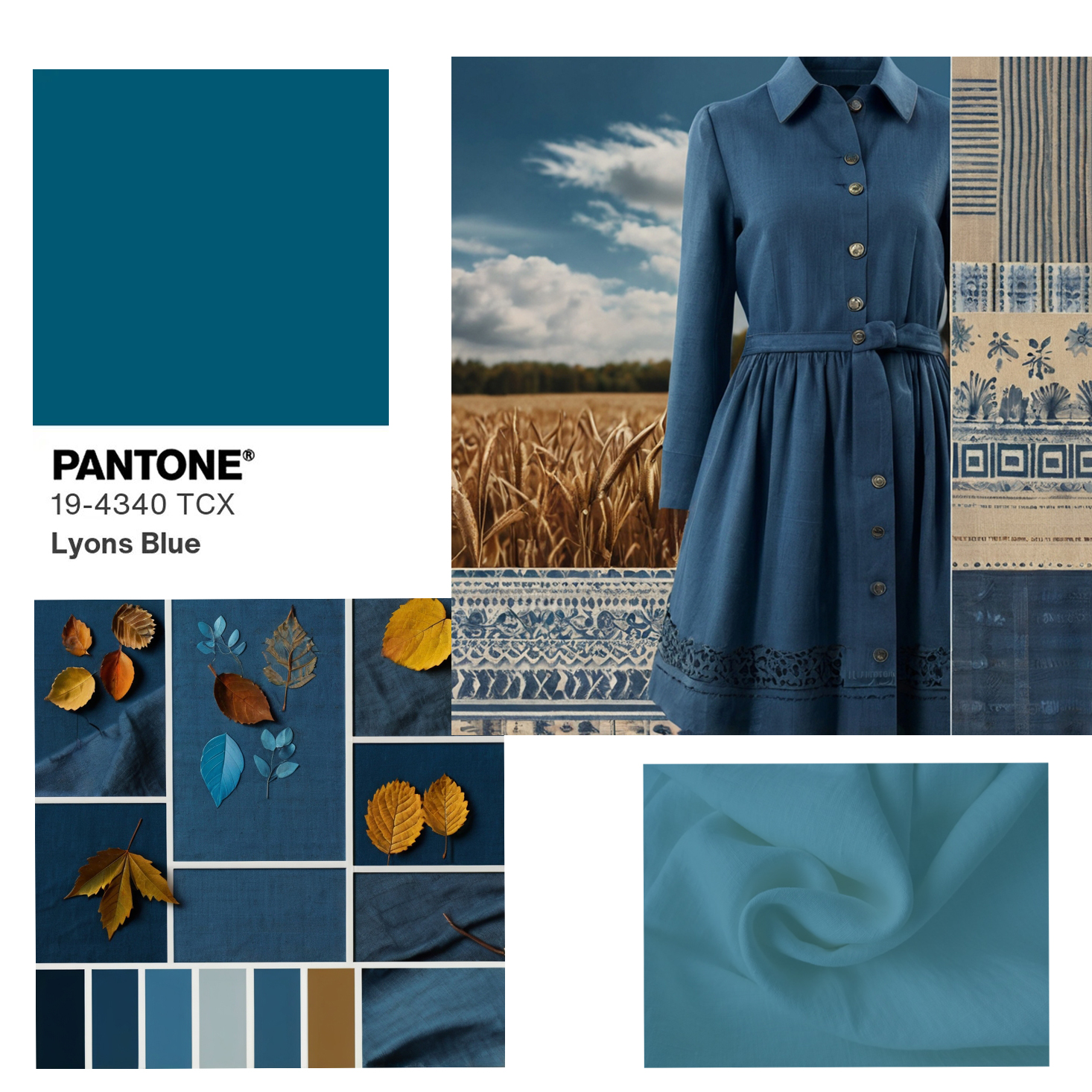 PANTONE 19-4340 Lyons Blue — Лионский синий