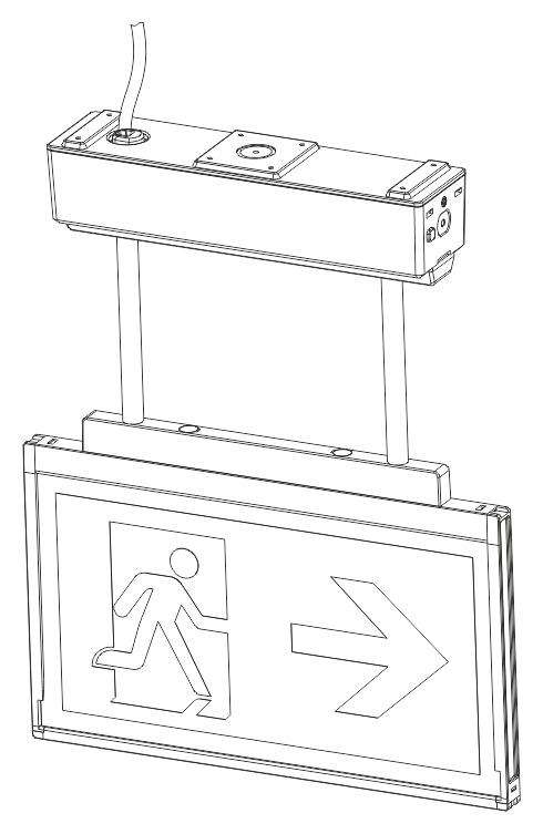 Световой указатель эвакуационных выходов на жестком подвесе Moncato DP918 – внешний вид