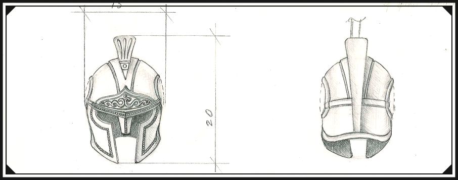 Набросок на бумаге будущего шарма.