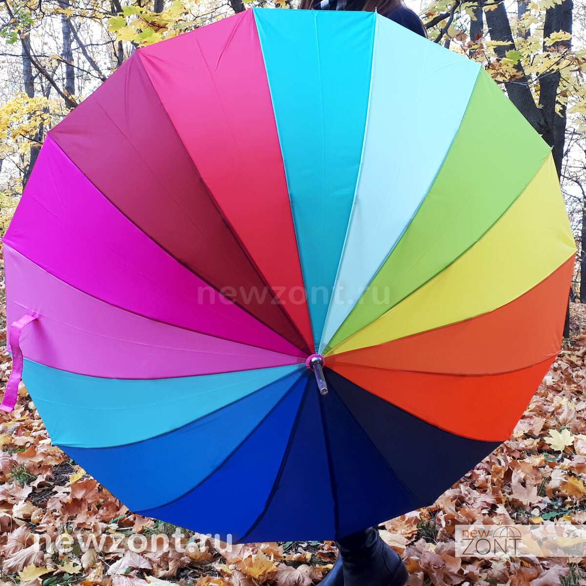 Зонтик радуга 16 цветов в парке