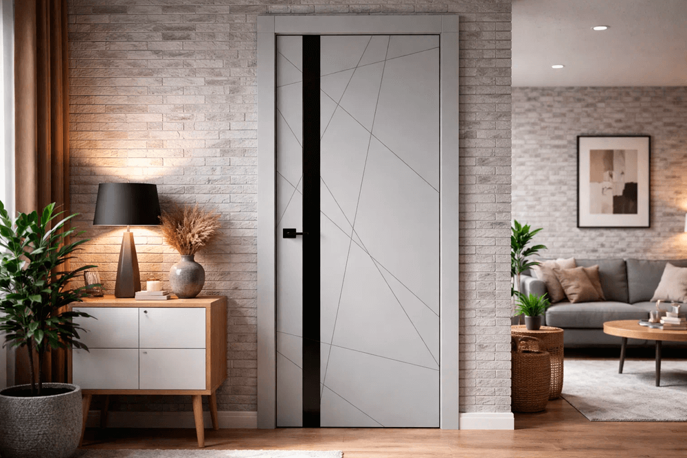 Межкомнатная дверь экошпон Tamburat Light Geometry 4304 лофт