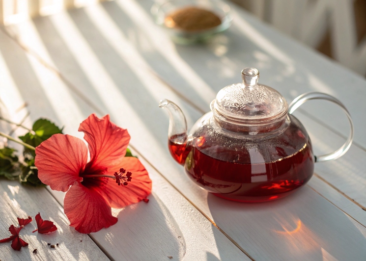 9. Чай из цветков гибискуса