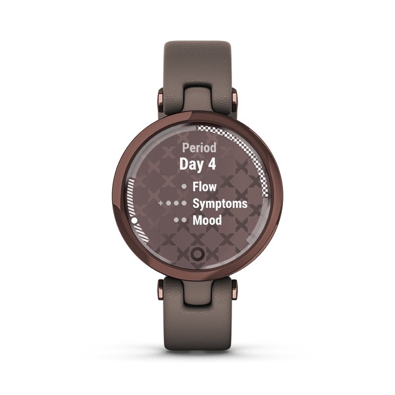 Умные часы Garmin Lily светло-золотистый безель, белый корпус и итальянский кожаный ремешок: МОНИТОРИНГ ЖЕНСКОГО ЗДОРОВЬЯ