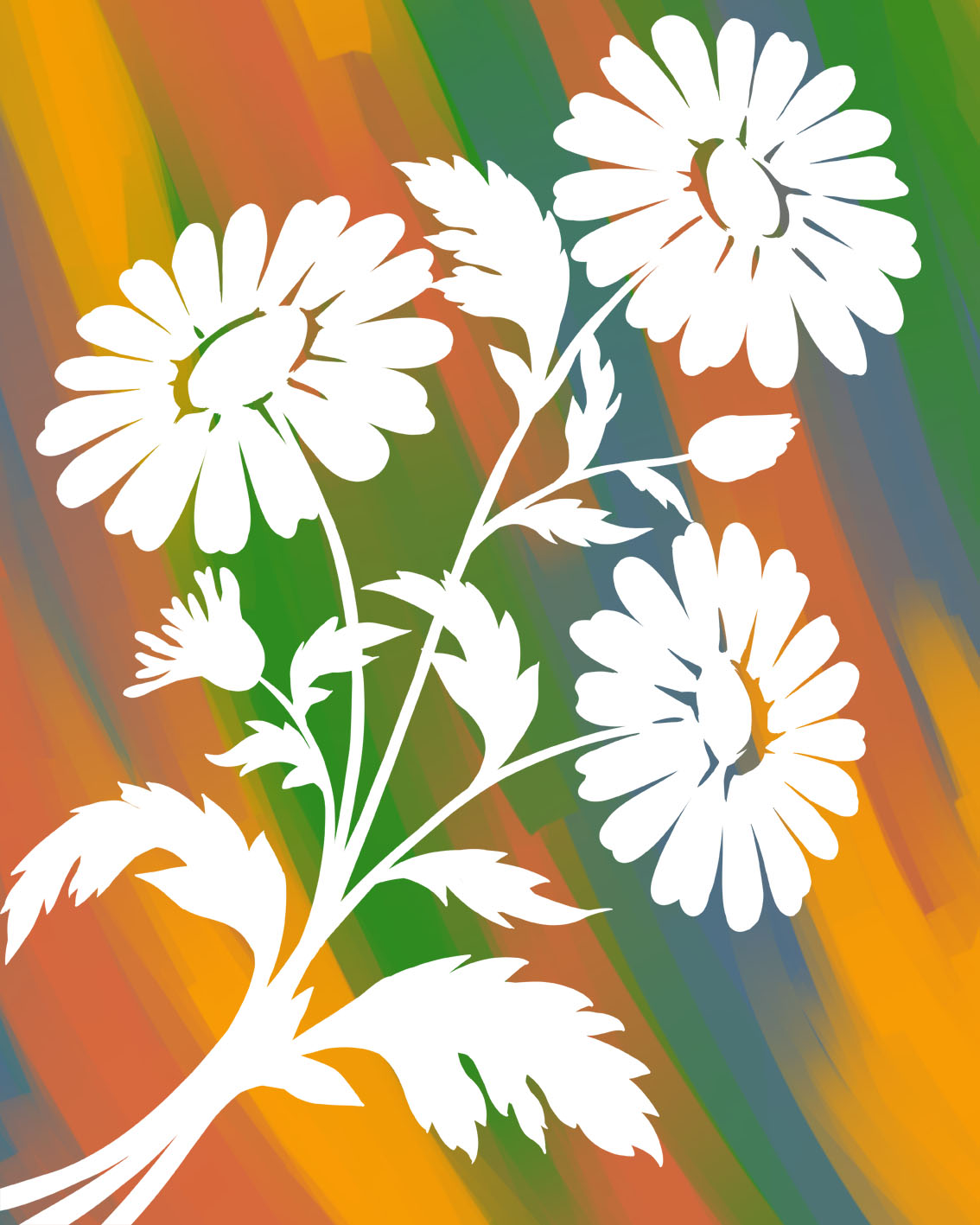 Вытынанки ромашки на окна вырезать