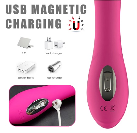 Вибратор-фаллоимитатор HWOK G-spot реалистичный, USB-магнитная зарядка