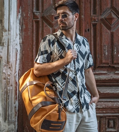 кожаная дорожная сумка мужская