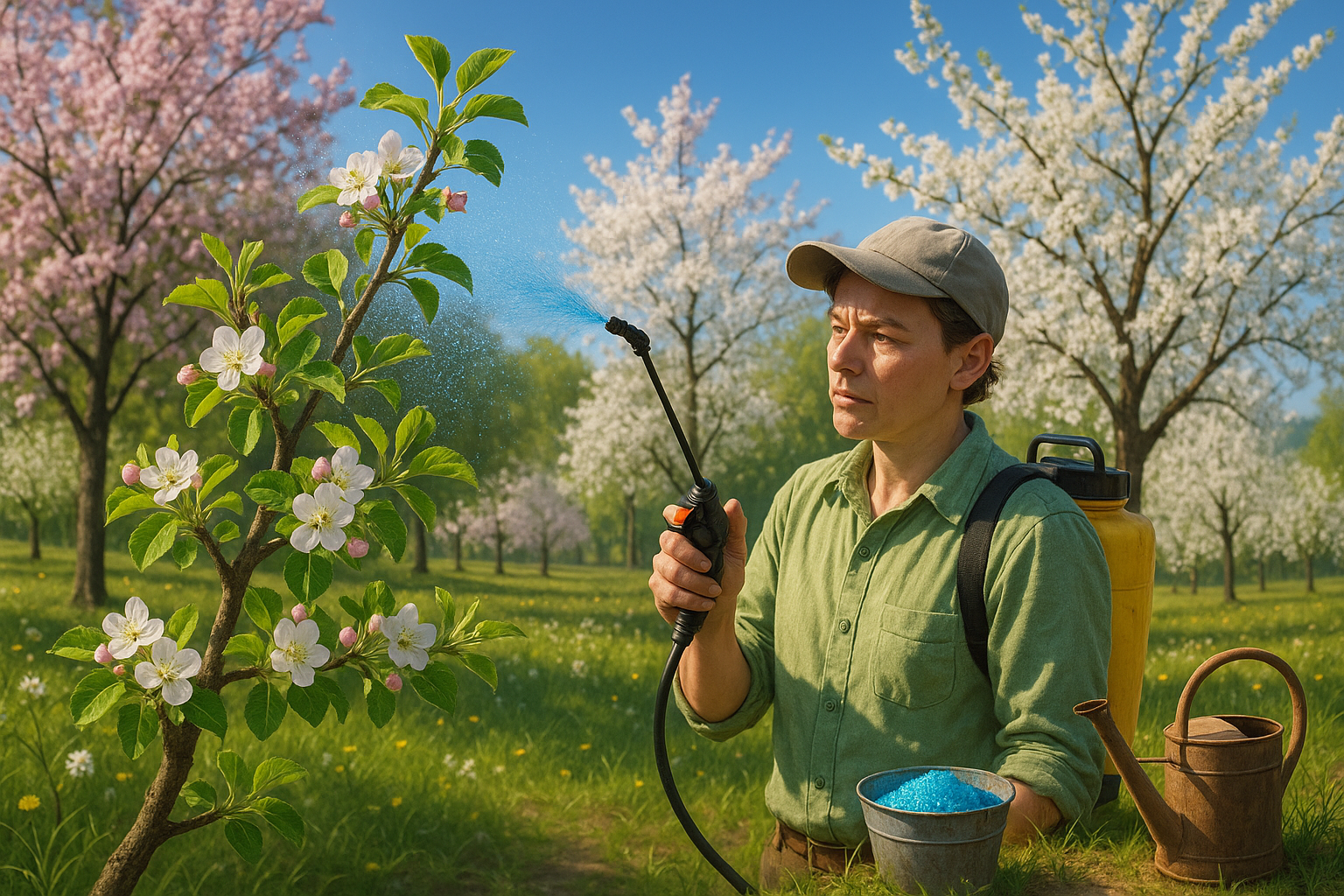 Опрыскивание плодовых деревьев осенью от вредителей и болезней в саду