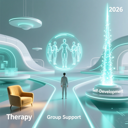<img src="mental-health-choices-2026.jpg" alt="Choosing mental health support path in 2026: therapy, community, and self-development options">