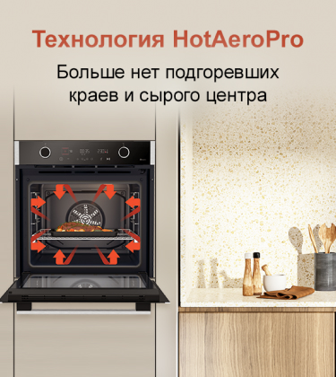 Система вентиляции HotAero Pro духового шкафа Grundig