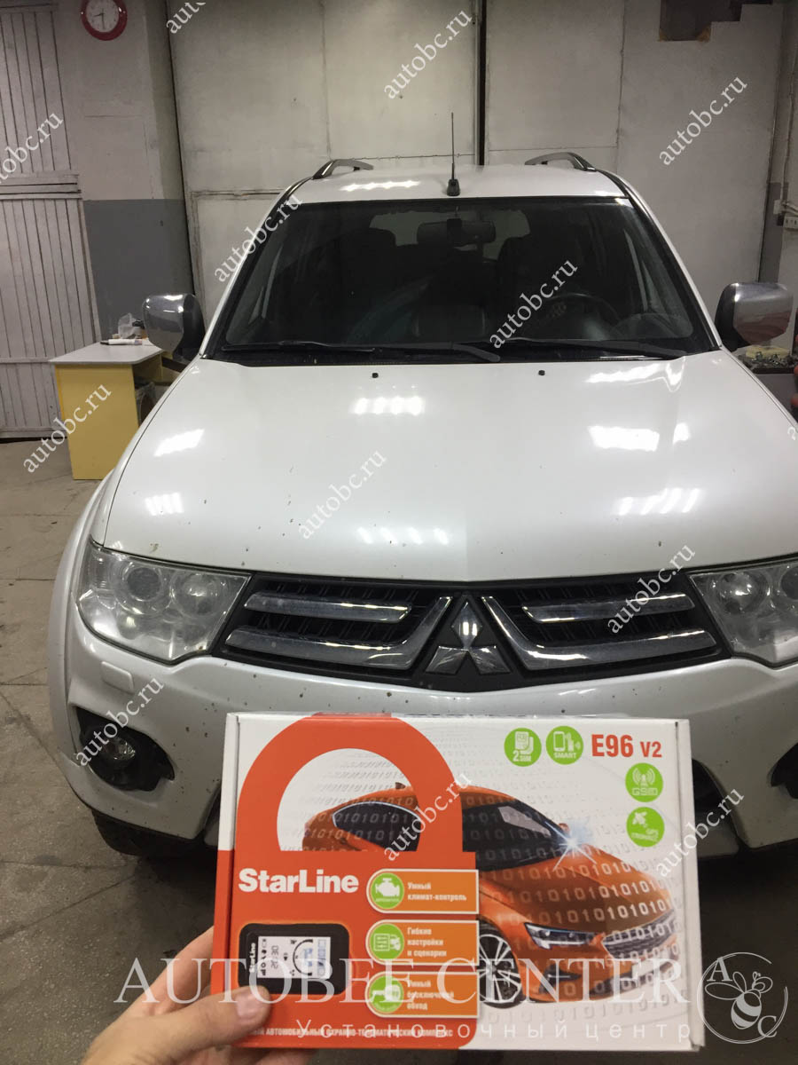 Установка сигнализации StarLine S96 v2 с автозапуском на Mitsubishi Pajero Sport